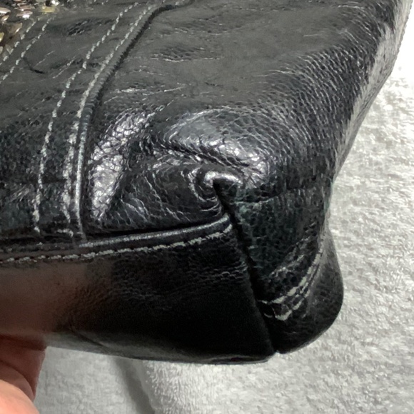 Frye Deborah Black Leather Studded Tote - RARE - Picture 12 of 16